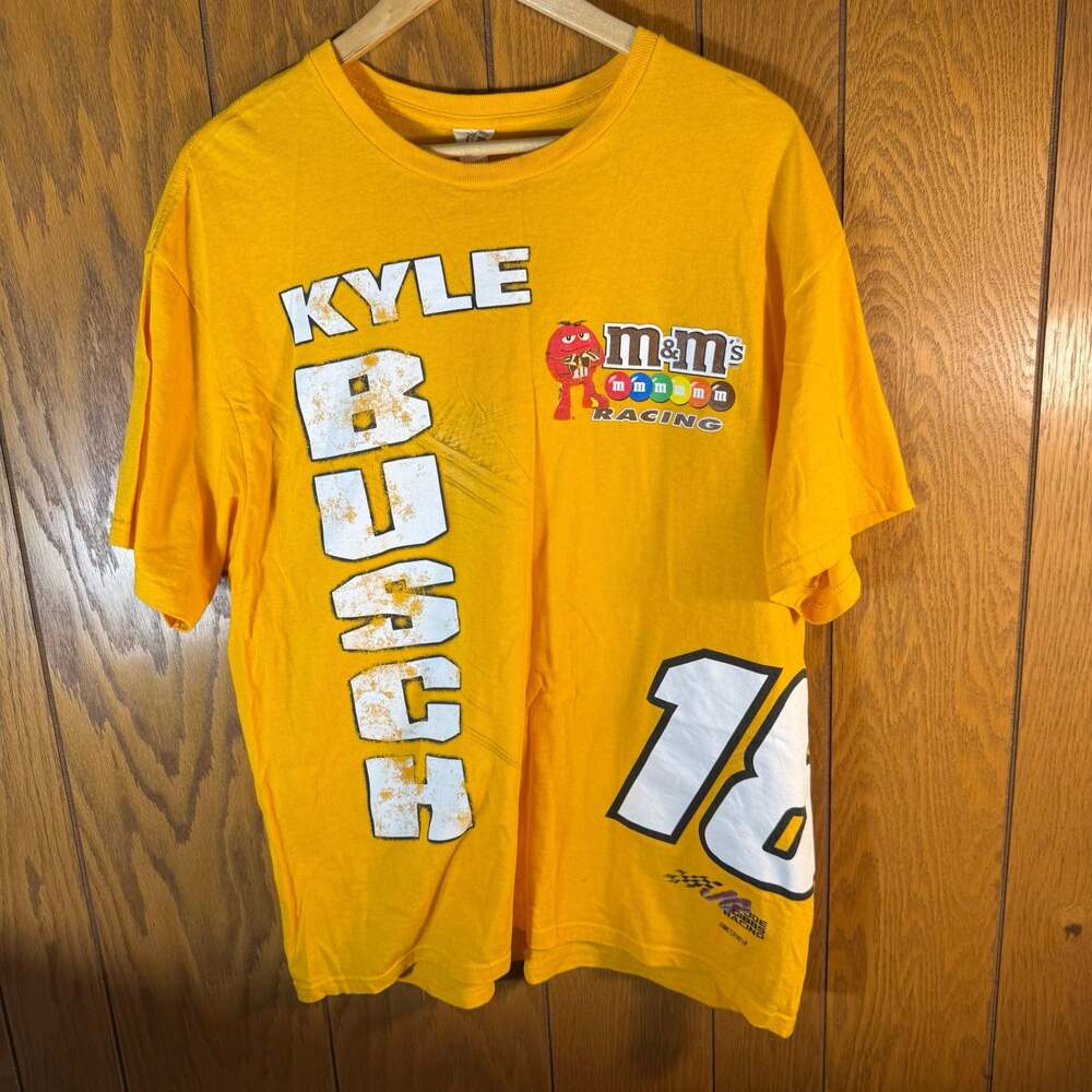 Vintage Kyle Busch Joe Gibbs Racing M&M's Team T-Shirt